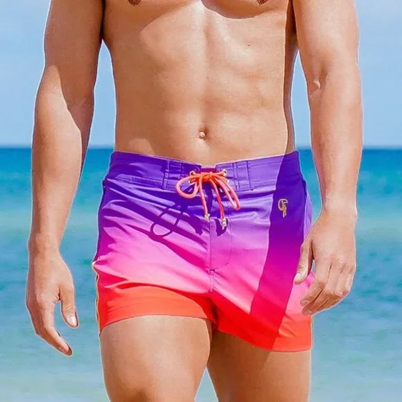 TUCANN Faded Crimson v2 - 3 Men's Short Inseam Swim Board Shorts